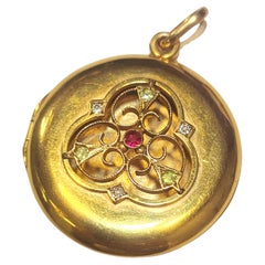 Antique Russian Gold Locket Pendant
