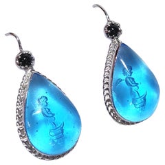 Vintage Italian Tagliamonte 18k Angel Gold Earring