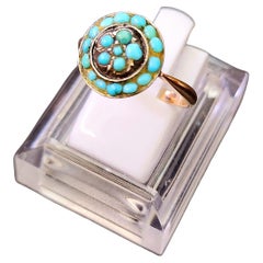Antique Russian Turqouise Gold Ring