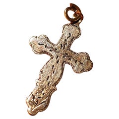 Antique 1850s Imperial Russian Gold Cross Pendant