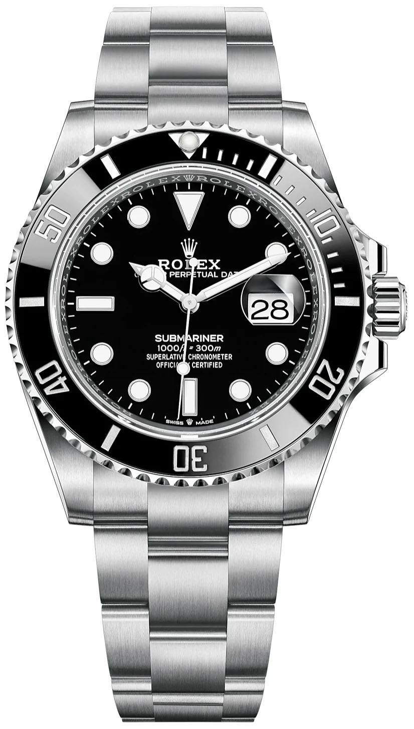 Rolex Submariner 41 mm - Orologio con data in acciaio inossidabile - Quadrante nero (Ref# 126610LN) in vendita 8