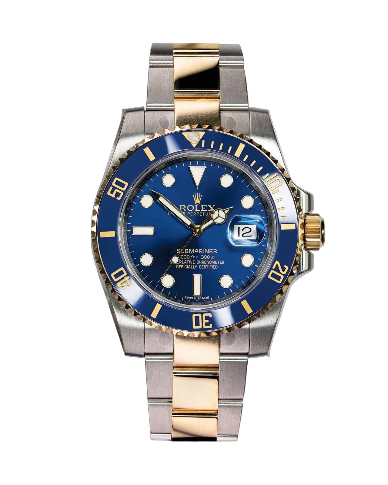 Rolex Submariner in oro e acciaio - Quadrante blu - Lunetta in ceramica (Ref# 126613LB) in vendita 7
