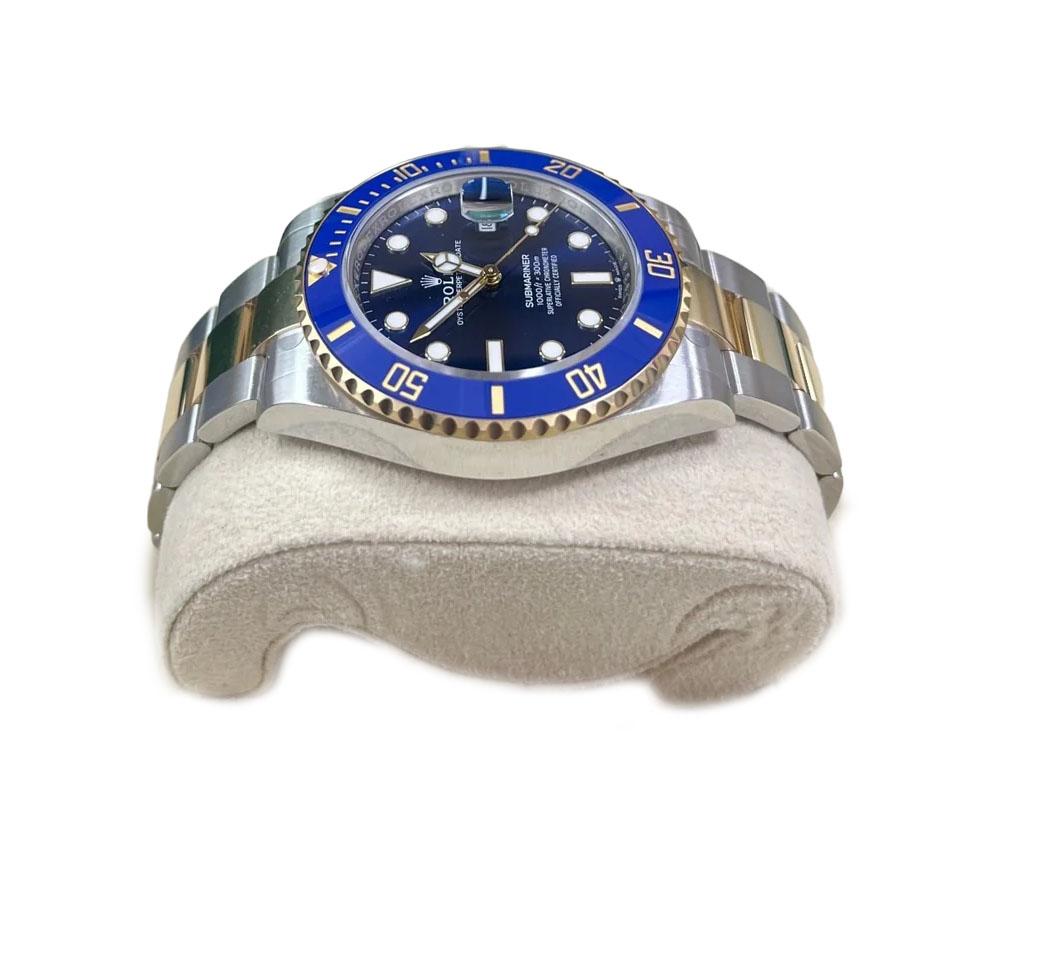 Rolex Submariner in oro e acciaio - Quadrante blu - Lunetta in ceramica (Ref# 126613LB) in vendita 5