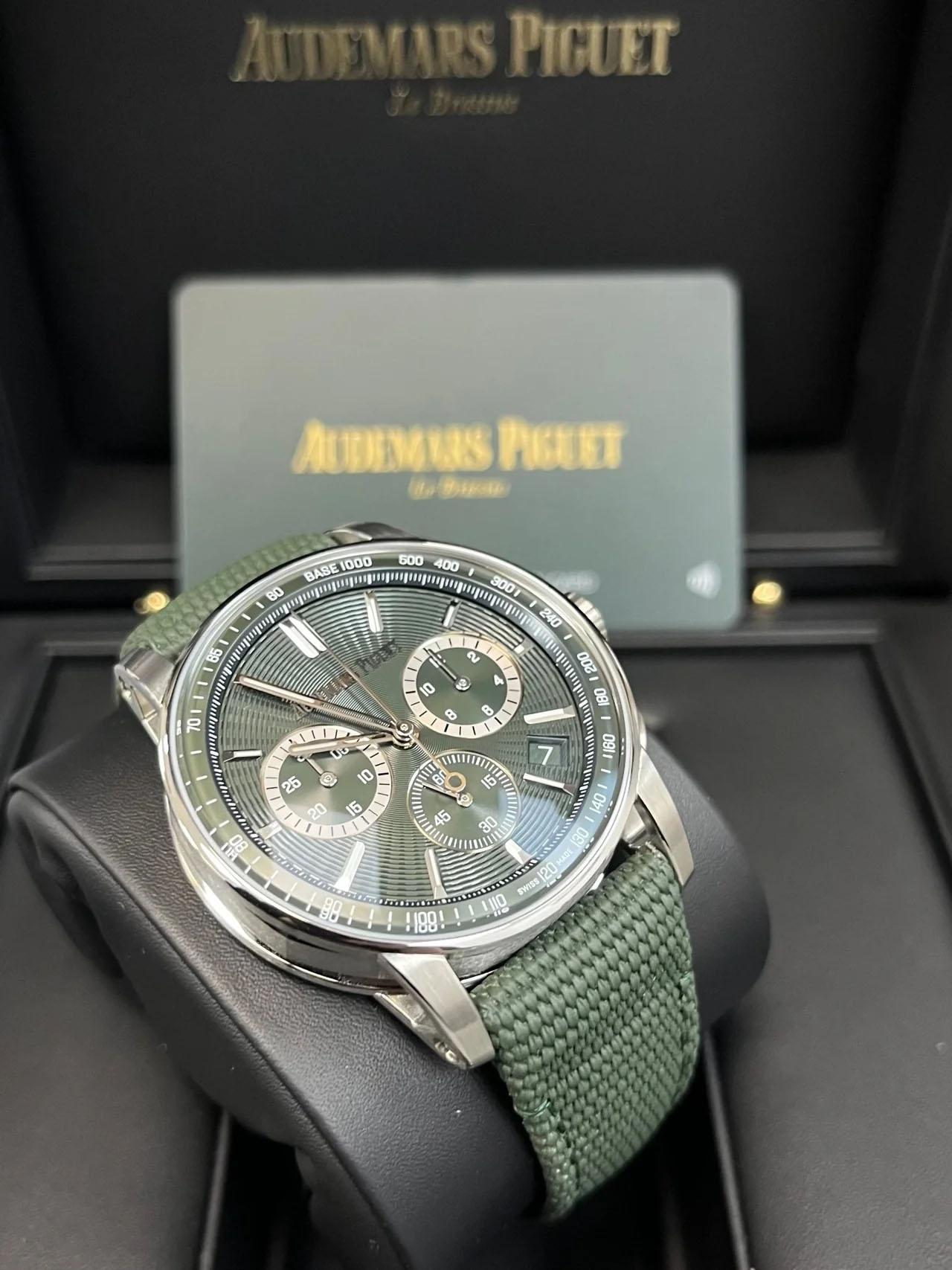 Audemars Piguet Código 11.59 Verde Cronógrafo automático 41 mm 26393ST.OO.A0 en venta 5
