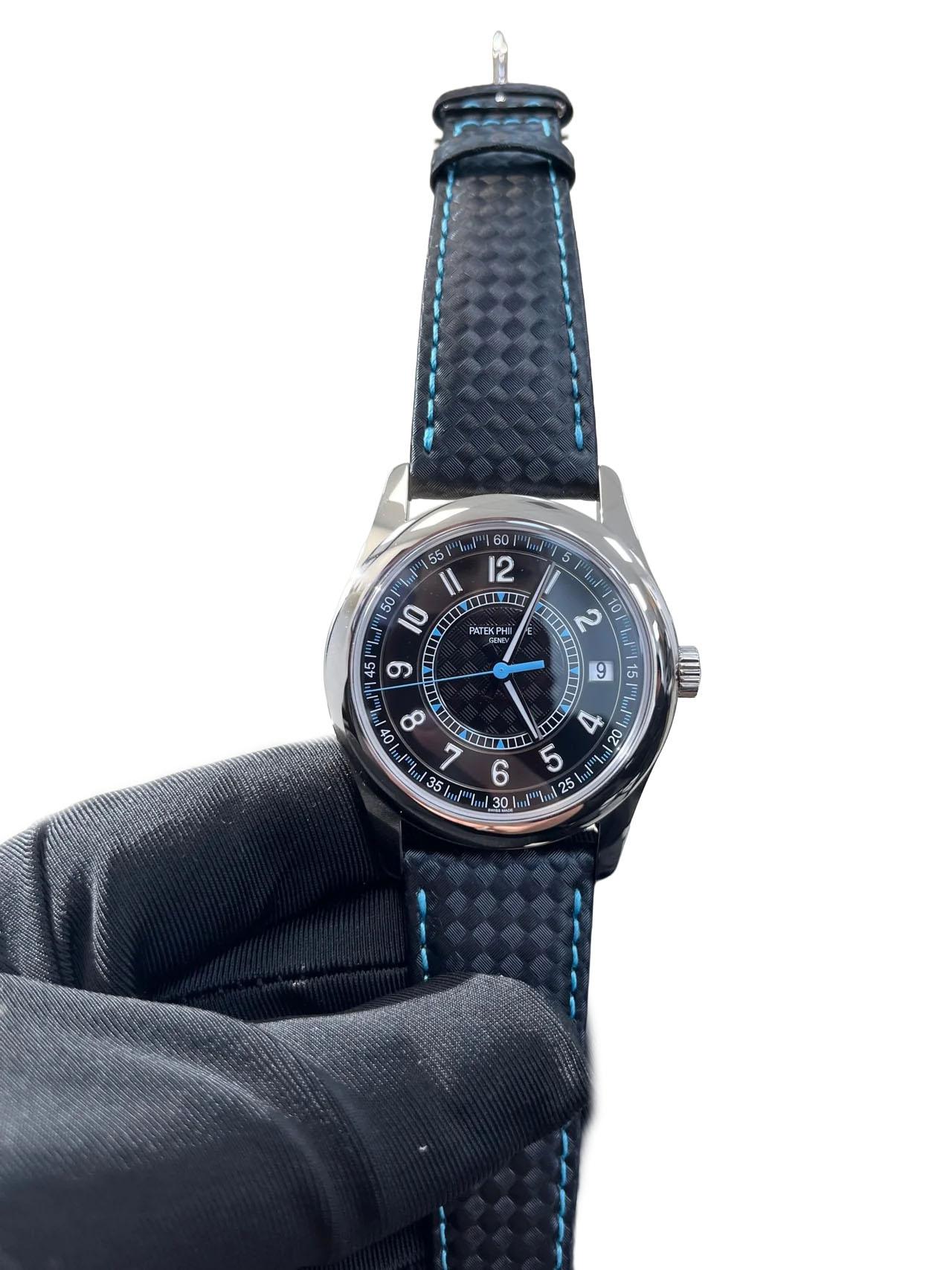 Empire Patek Philippe Calatrava 40mm Blue Date Sweep Seconds (Ref# 6007G-011) en vente