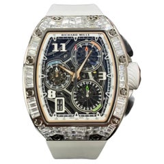 Richard Mille RM 72-01 Cronógrafo Automático Oro Blanco con Diamantes Baguette