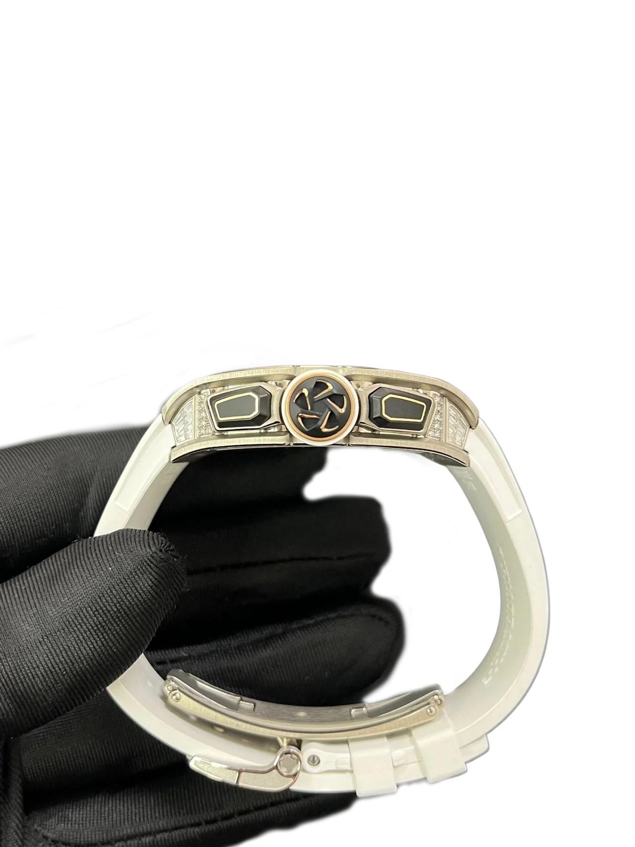 Richard Mille RM 72-01 Cronógrafo Automático Oro Blanco con Diamantes Baguette en Nuevo estado para la venta en New York, NY