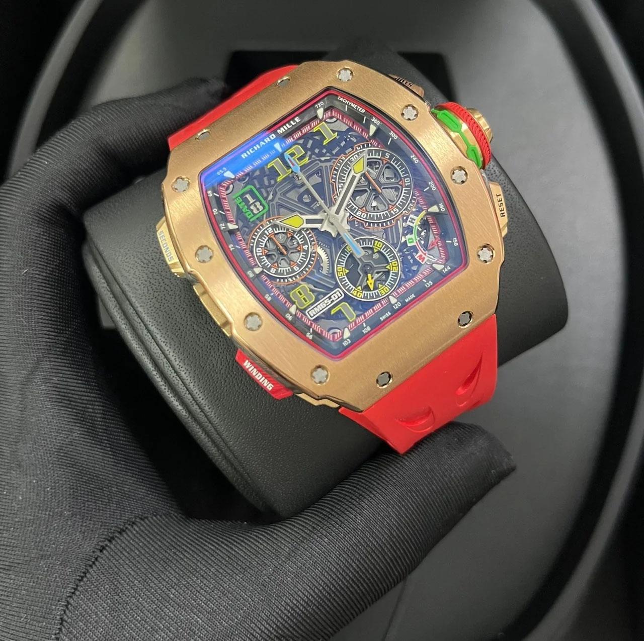 De los hombres Richard Mille RM 65-01 Cronógrafo Automático Completo Oro Rosa en venta