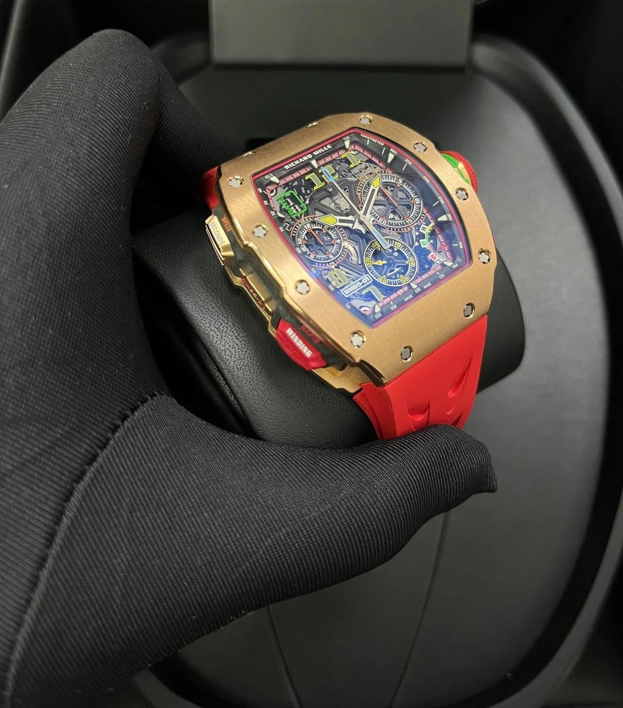 Richard Mille RM 65-01 Cronógrafo Automático Completo Oro Rosa en venta 2