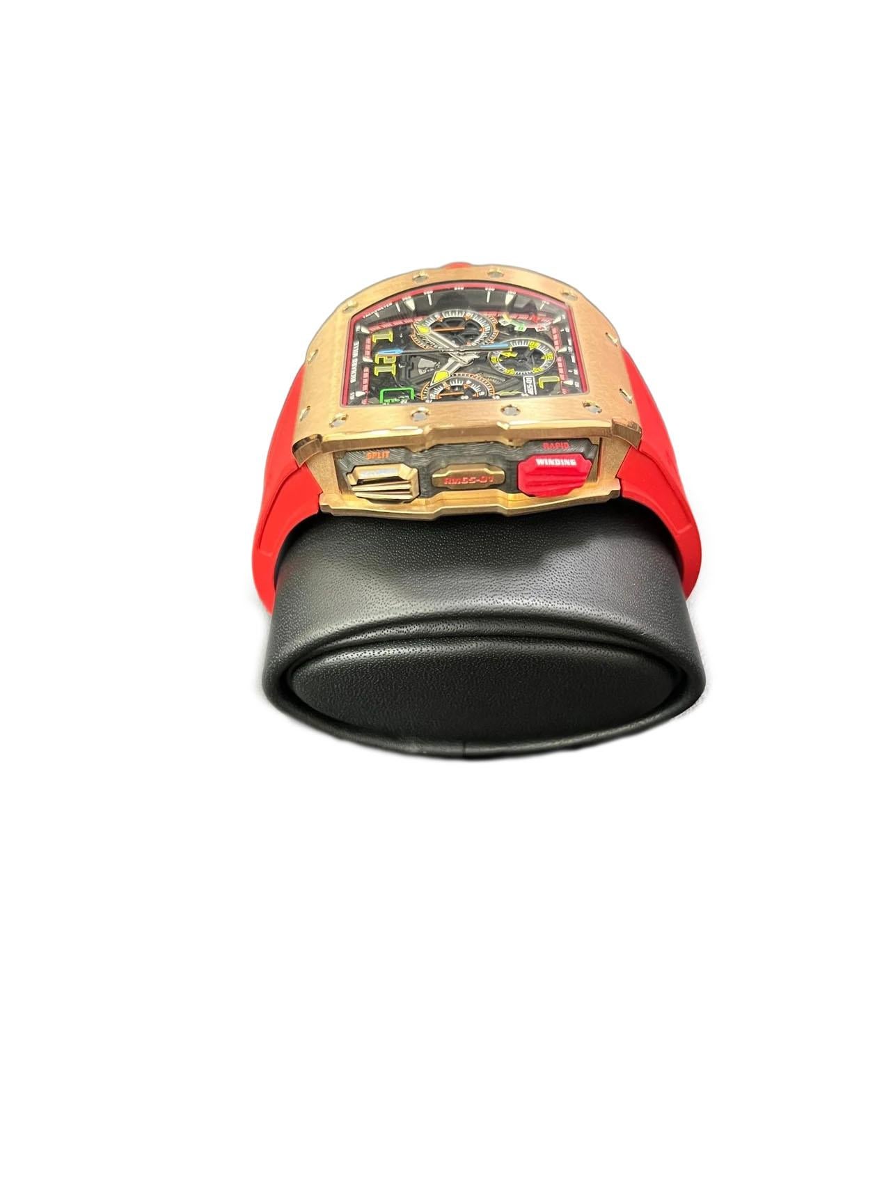 Richard Mille RM 65-01 Cronógrafo Automático Completo Oro Rosa en venta 5