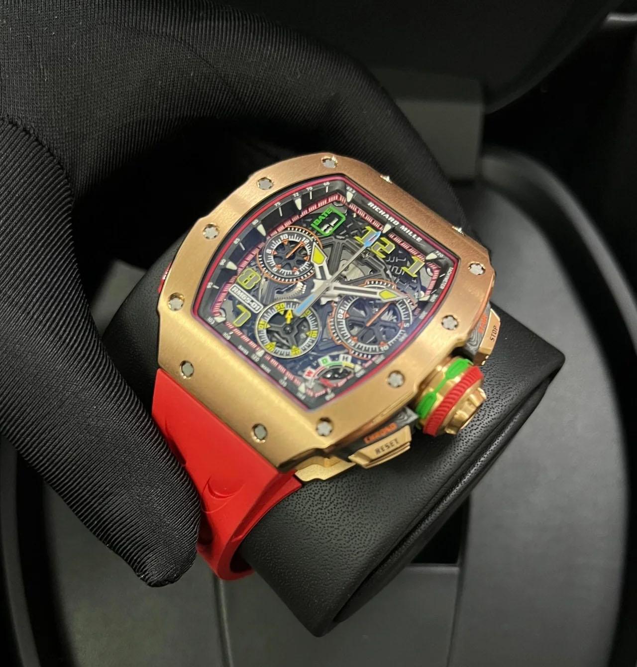 Richard Mille RM 65-01 Cronógrafo Automático Completo Oro Rosa en venta 3