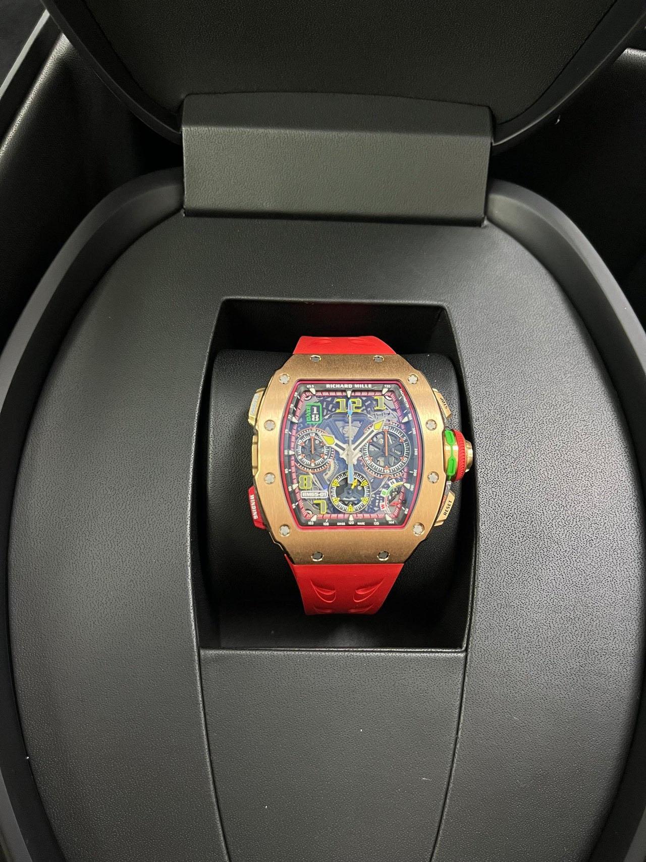 Richard Mille RM 65-01 Cronógrafo Automático Completo Oro Rosa en venta 9