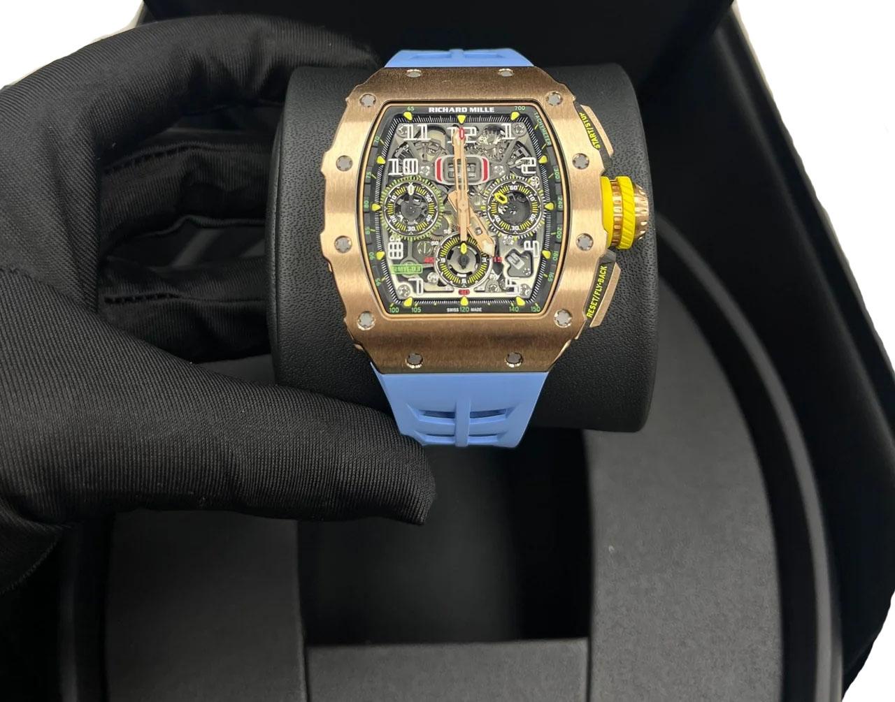 Richard Mille RM 011 11-03 Skelettiertes Zifferblatt in Rotgold im Angebot 2