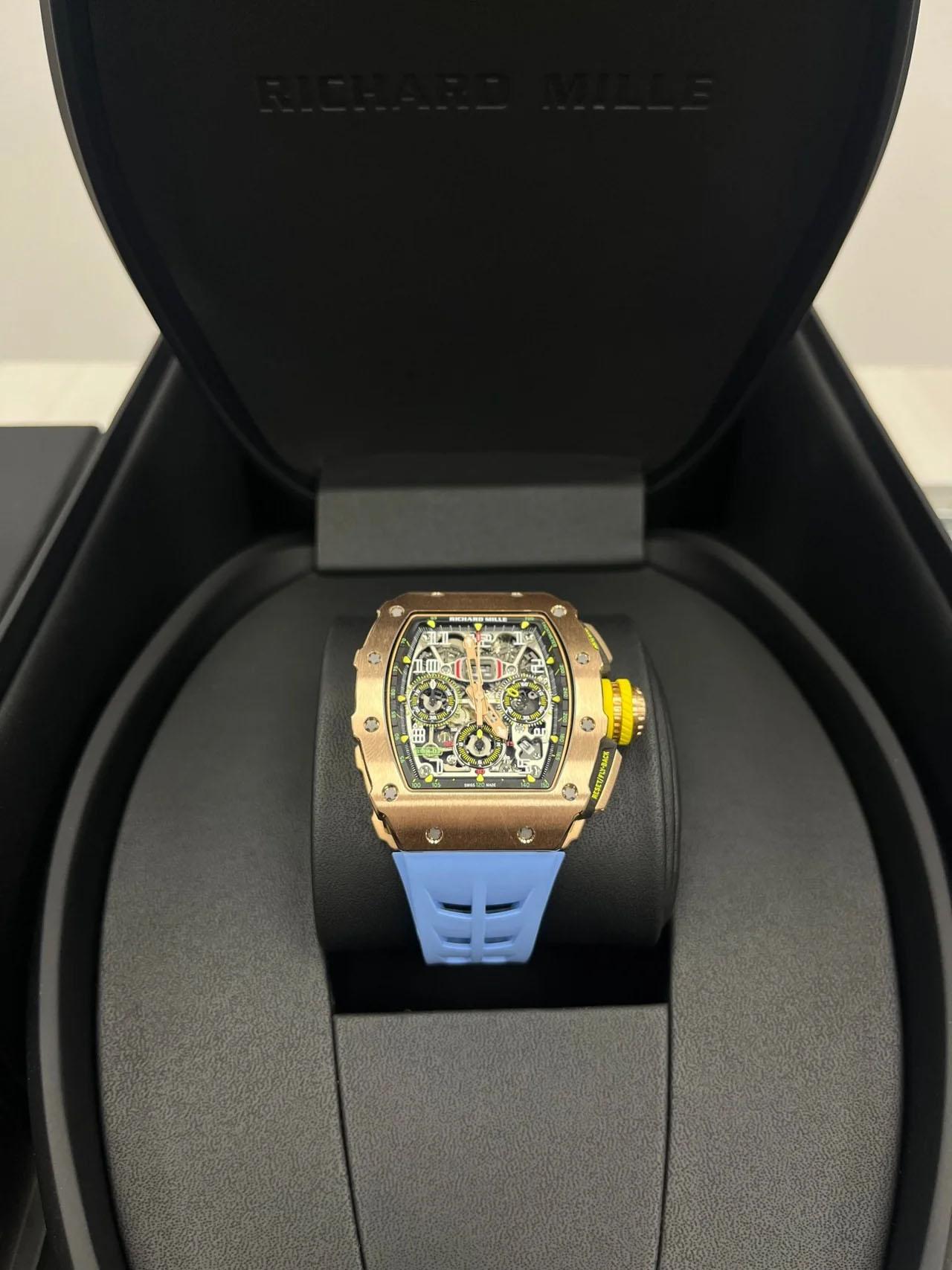 Richard Mille RM 011 11-03 Skelettiertes Zifferblatt in Rotgold im Angebot 3
