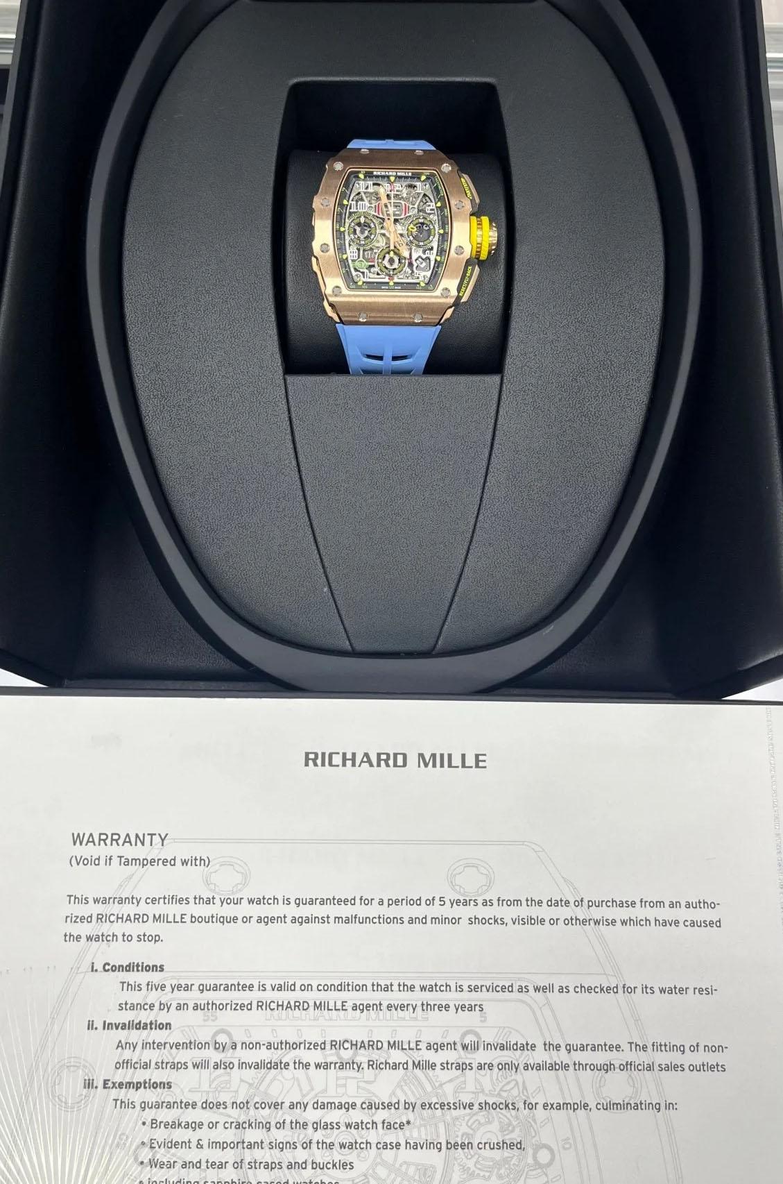 Richard Mille RM 011 11-03 Skelettiertes Zifferblatt in Rotgold im Angebot 7