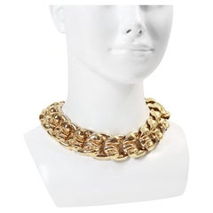 Vintage Ciner Chunky Linking Pieces Choker Necklace Circa 1980's