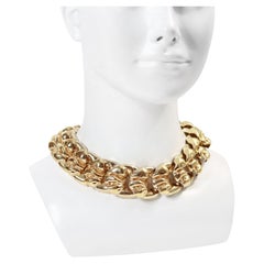 Vintage CIRCA Chunky Linking Pieces Choker Necklace Circa 1980's