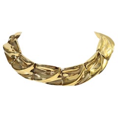 Collana a girocollo d'oro Ciner vintage, circa anni '80
