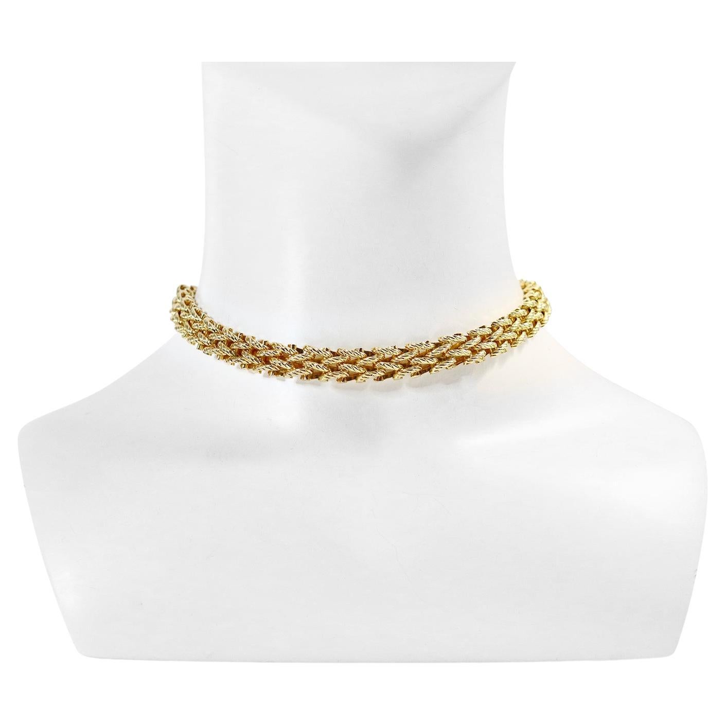 Vintage Vendome Gold Tone Narrow Choker, circa 1980s