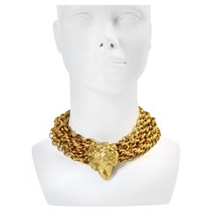 Vintage Isabel Canovos Face Chain Choker Necklace Circa 1980