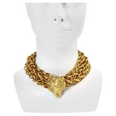 Collana girocollo vintage Isabel Canovos Face Chain, circa anni '80
