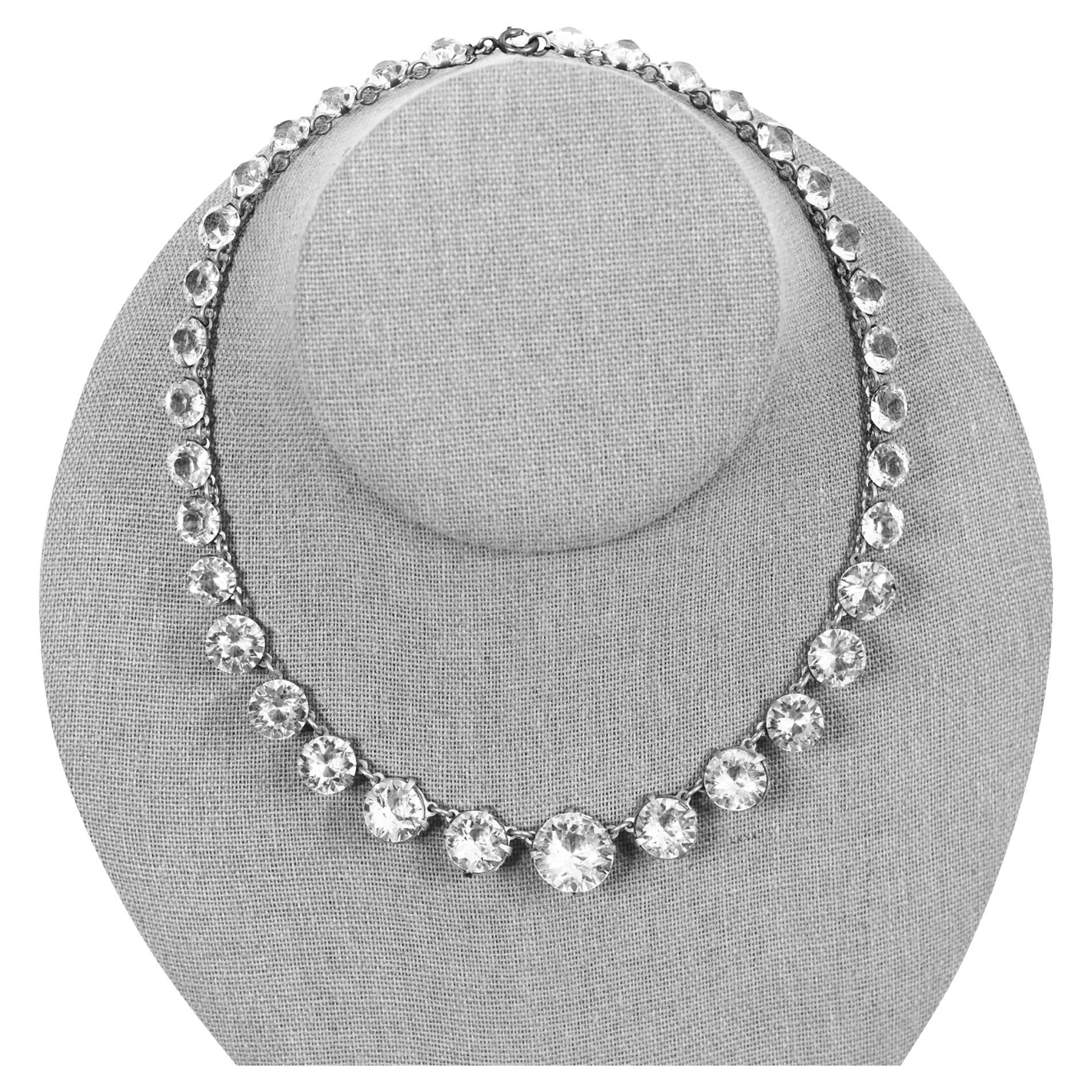 Collier vintage Enco Sterling ouvert dans le dos