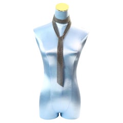 Vintage A. Silver in metallo scuro, collana a fascia Lariat Circa anni '80