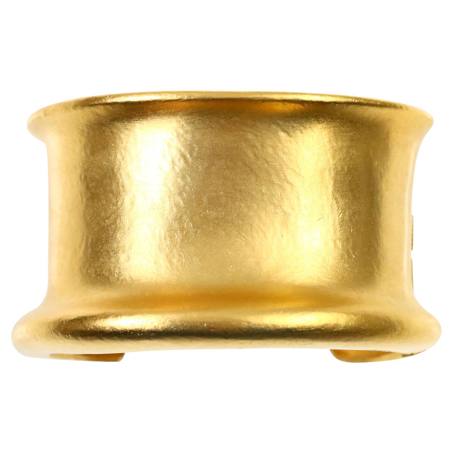 Puño Vintage Vo Tono Oro Mate Circa Años 80 en venta