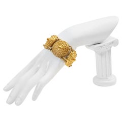 Bracciale vintage con scudi d'oro di Guy Laroche, anni '80 circa, a forma di link