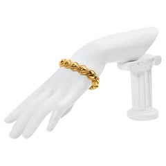 Vintage Nina Ricci Gold Herzarmband mit Gliedern, Vintage, ca. 1980er Jahre