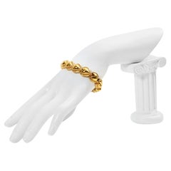 Vintage Nina Ricci Gold Links of Heart Bracelet Circa 1980