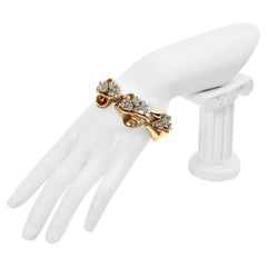 Vintage Mazer Gold and Diamante Bracelet, circa 1960s