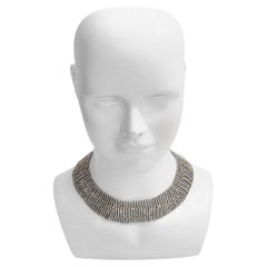 Vintage Pauline Trigere Diamante Wide Collar Necklace, circa 1980s