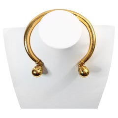 Vintage By Jean Louis  Scherrer Choker-Halskette mit zwei Kugeln, ca. 1980er Jahre