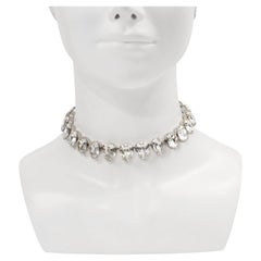Gargantilla vintage de diamantes en forma de pera Circa años 80