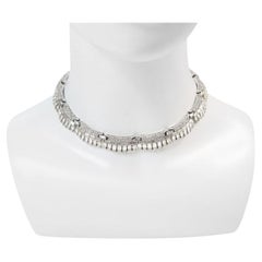 Vintage Trifari Baguette and Pave Choker  Necklace Circa 1960s