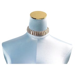Vintage Esha Randel MOP con barrette di diamanti, girocollo, CIRCA 1950
