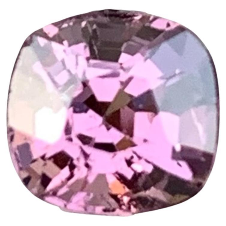 1.40 Carat Natural Loose Purplish Pink Burmese Spinel Stone Cushion Cut