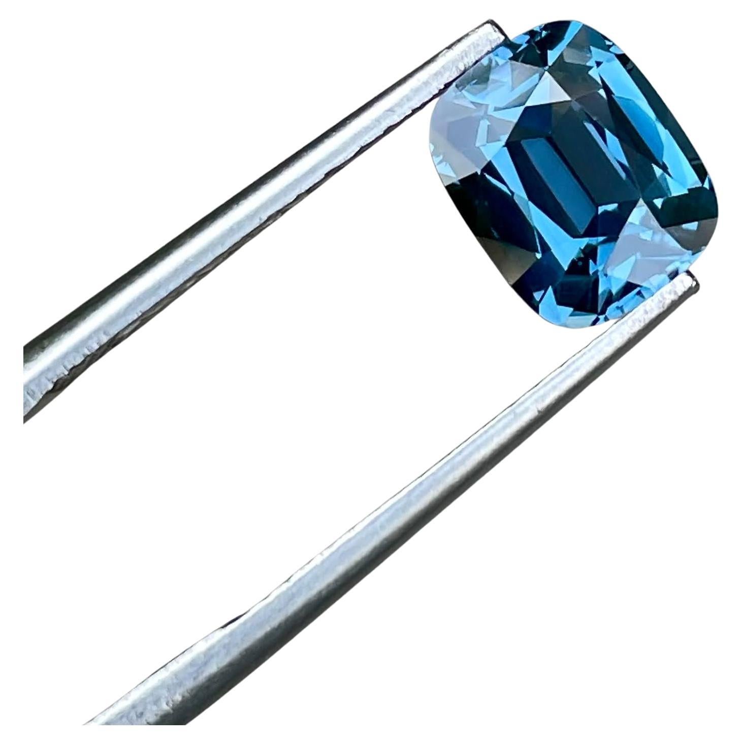 2,54 Karat Loser Blauer Spinell Stein Kissenschliff Natürlicher Tansanischer Edelstein