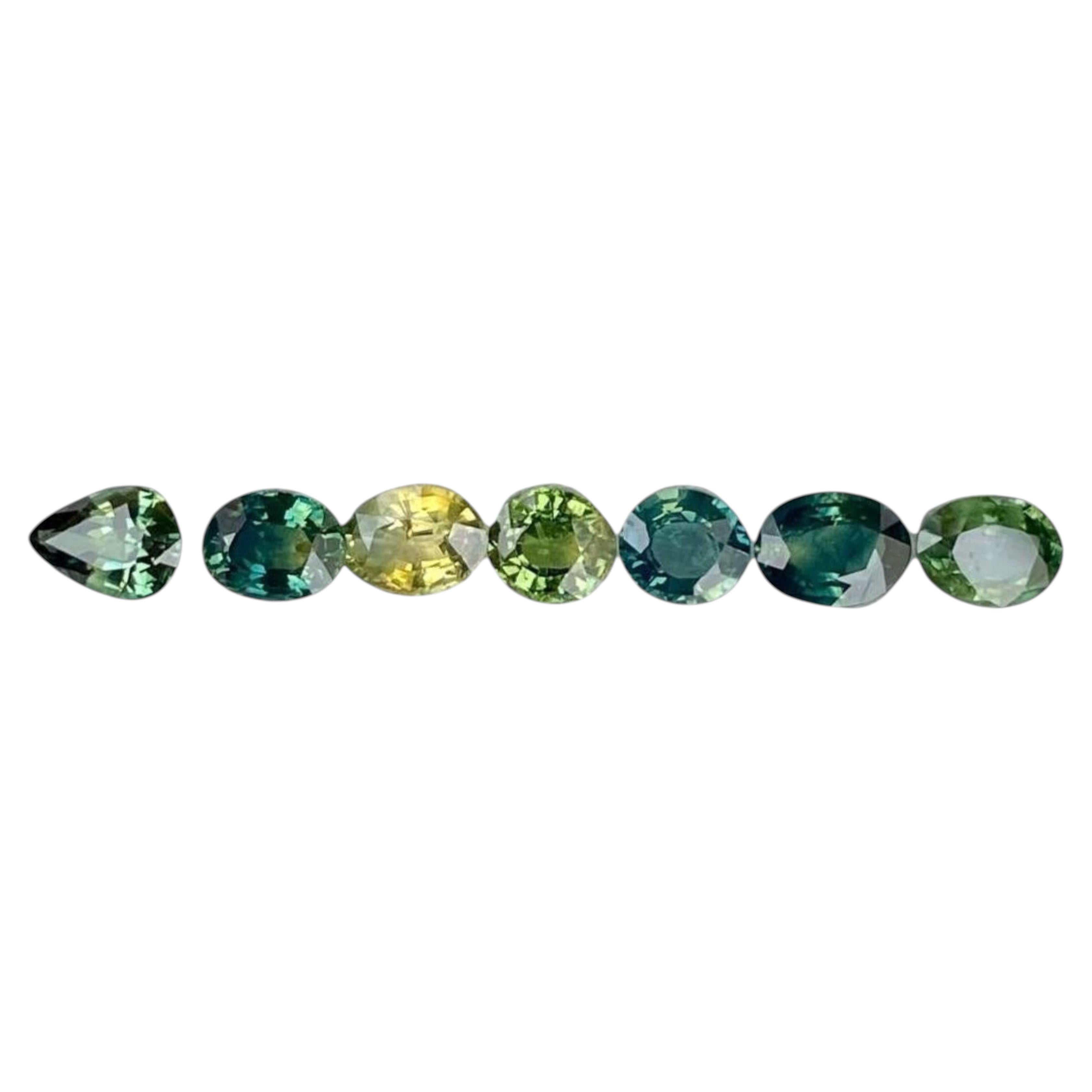 5.00 Carats Sapphire Stones 7 Pieces Gemstones Lot from Madagascar
