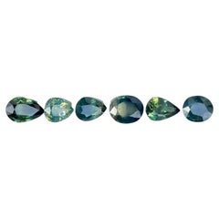 Lote de 6 piedras preciosas de zafiro parcial de 4,30 quilates de Madagascar