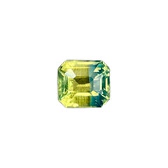 2.24 carats Bicolor Parti Sapphire Stone Emerald Cut Natural Sri Lankan Gemstone
