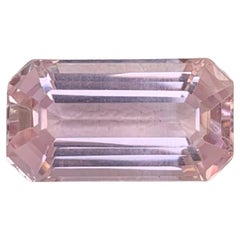 10,45 Carati di Kunzite Rosa Sciolta Pietra Taglio Smeraldo Gemma Afgana Naturale