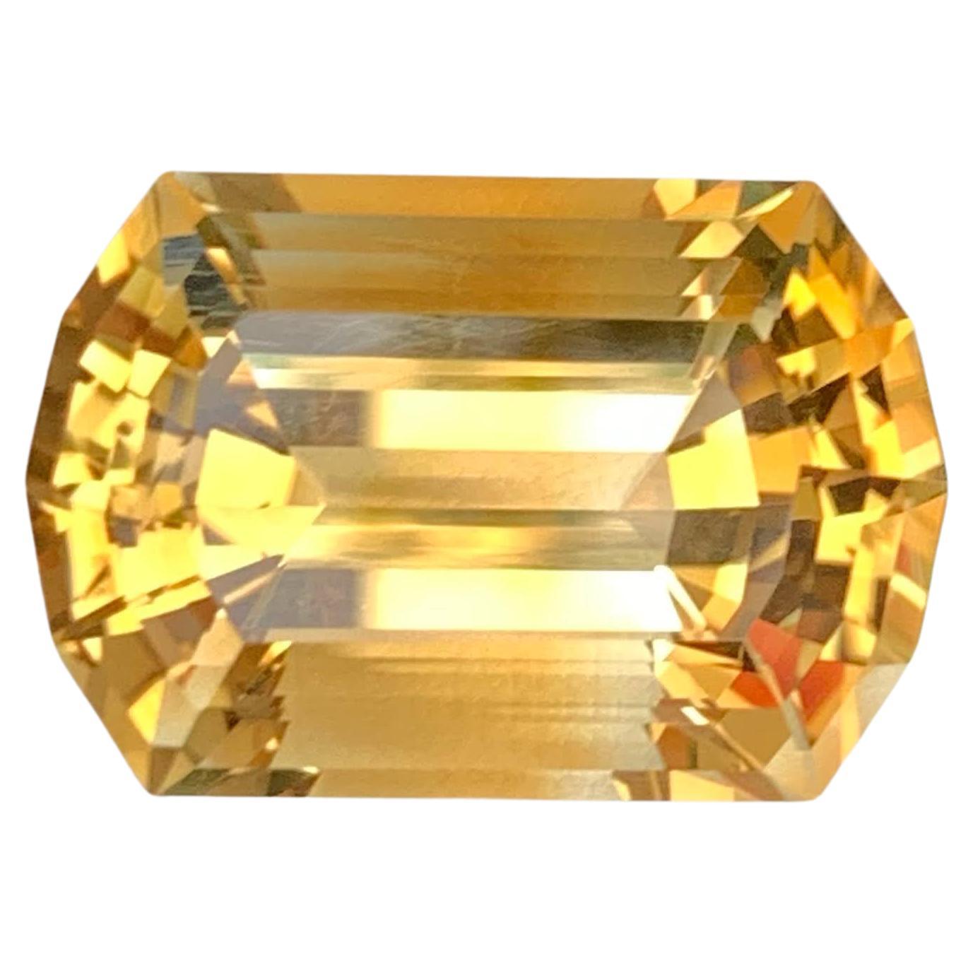 33,40 Karat Loser facettierter intensiv goldener Citrin Mero-Schliff brasilianischer Edelstein