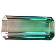9.10 Carat Loose Bi Color Tourmaline Stone Emerald Cut Natural Afghan Gemstone