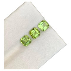 2.50 Carat Loose 3 Piece Natural Green Peridot Gemstones Lot from Pakistan