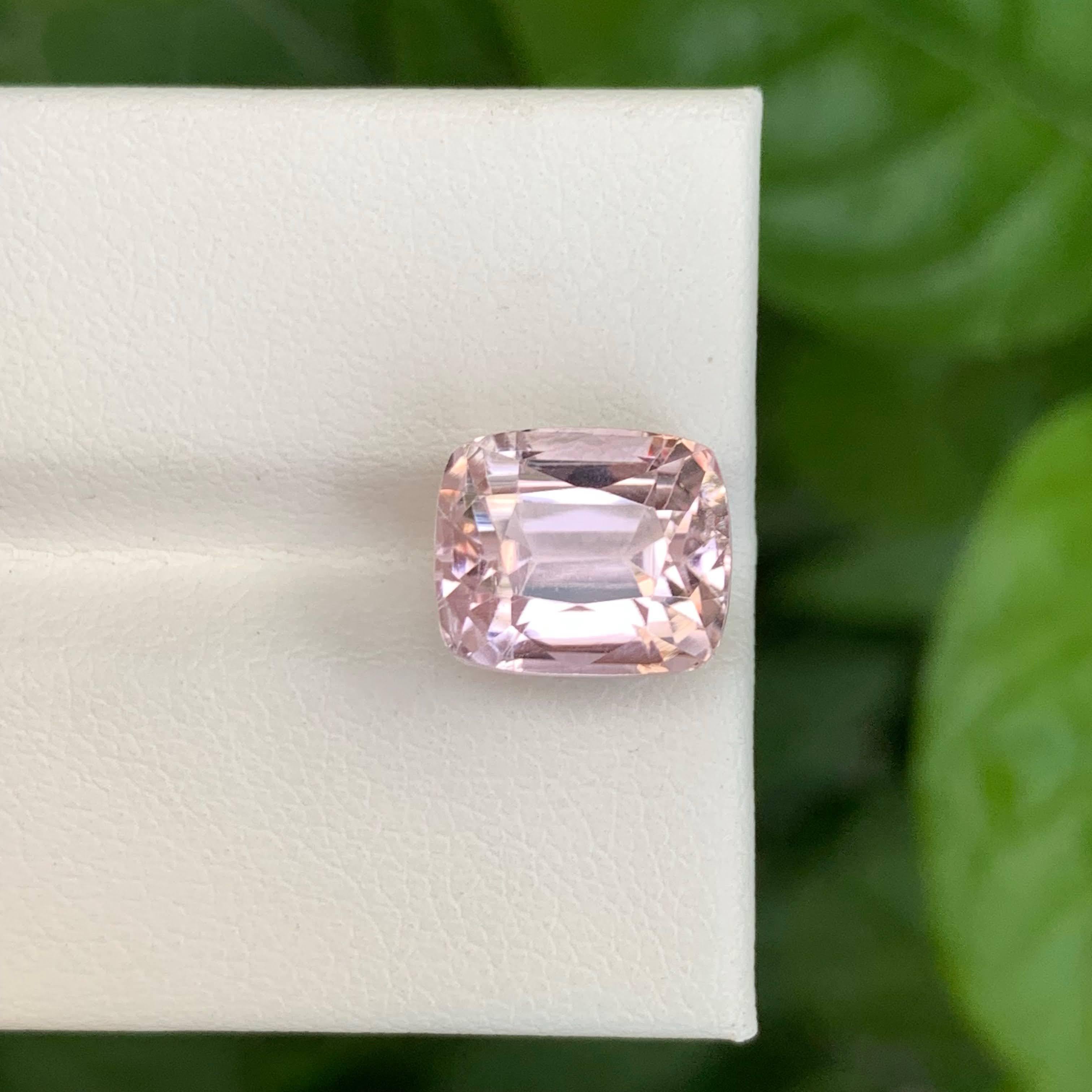 Taglio cuscino 7.20 carati di Kunzite rosa sciolta, taglio a cuscino, gemma naturale afgana in vendita