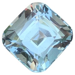17.20 Carat Loose Sky Blue Topaz Stone Cushion Cut Natural African Gemstone