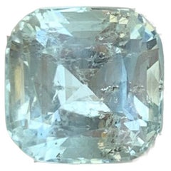3.65 Carat Loose Light Blue Aquamarine Cushion Cut Natural Pakistani Gemstone