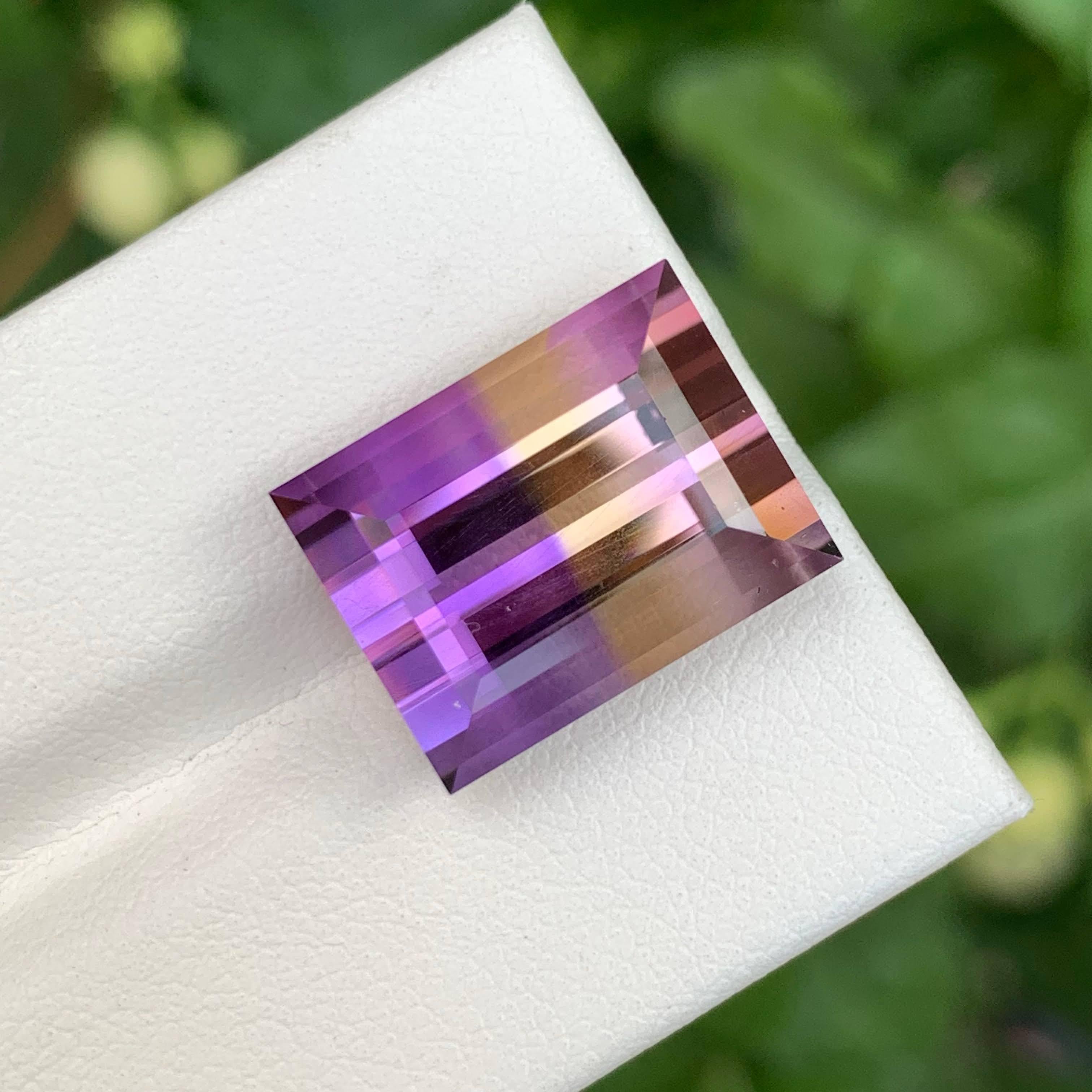 13,25 Karat Lose Exquisite Ametrine Stein Baguette-Schliff Natürliche afrikanische Edelstein für Damen oder Herren im Angebot